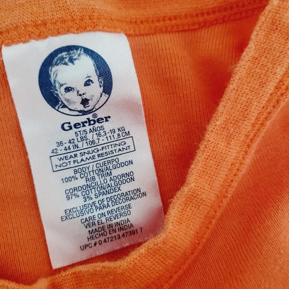 5 Gerber trick or treat cotton pajamas